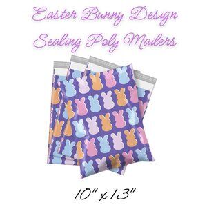Easter Bunny Design Sealing Poly Mailers ~ Qty 20 ~ Size 10x13